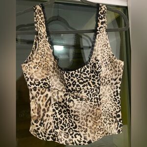 Zara Leopard Print Sleeveless Top